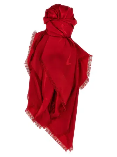 Valentino Vlogo Signature Scarves, Foulards In Red