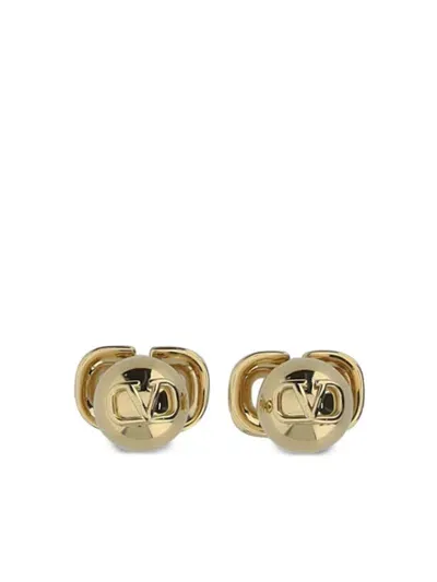 Valentino Garavani Vlogo Signature Stud Earrings In Gold