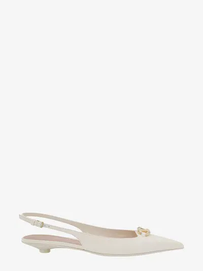 Valentino Garavani The Bold Edition Vlogo Calfskin Slingback Ballerinas 20mm Woman Ivory 41