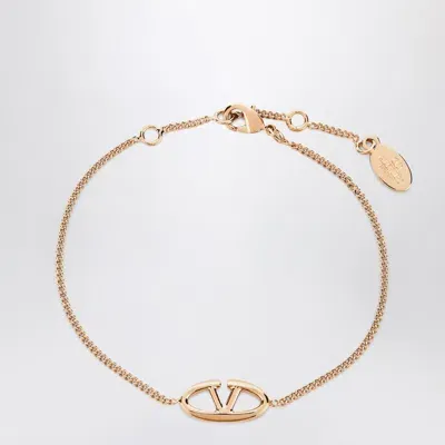 Valentino Garavani Vlogo The Bold Gold Metal Bracelet In Silver