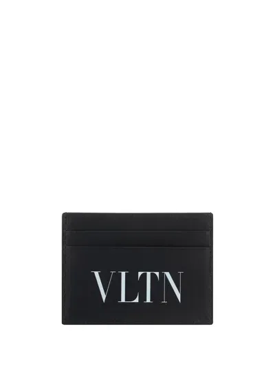 Valentino Garavani Vltn Card Holder In Nero/bianco