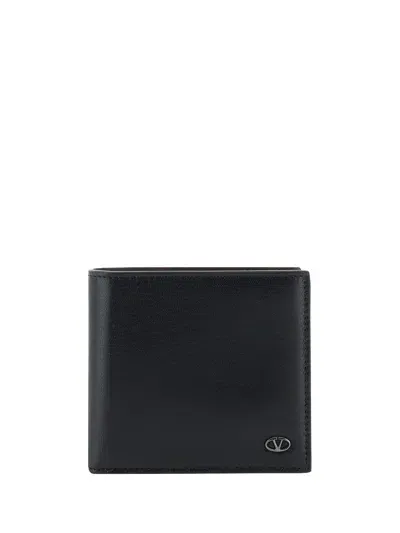 Valentino Garavani Wallet In Nero/cacao