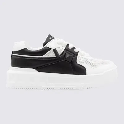 Valentino Garavani White And Black Leather Sneakers