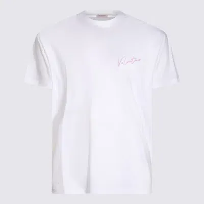 Valentino White Cotton T-shirt In Multicolor