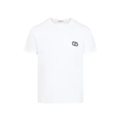 Valentino White V Logo Cotton T-shirt