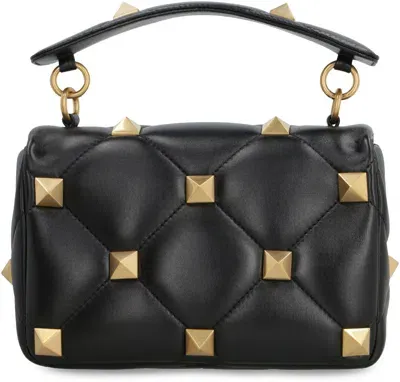 Valentino Garavani - Roman Stud Quilted Leather Bag In Black