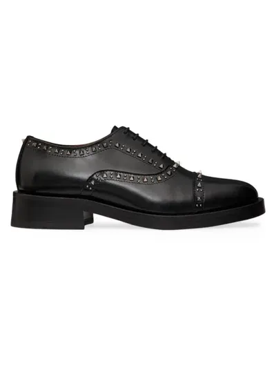 Valentino Garavani Garavani Gentleglam Oxford Lace-up Shoe In Calfskin Woman Black 42