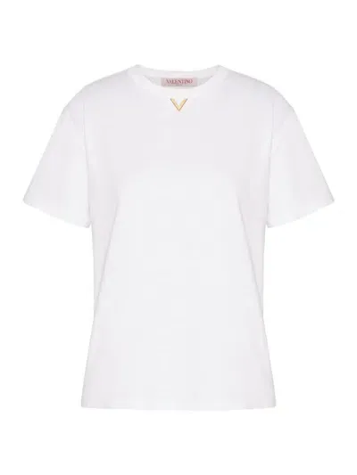 Valentino Vgold Cotton T-shirt In White