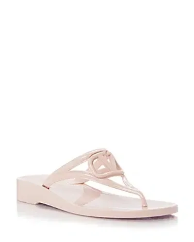 Valentino Garavani Vlogo Signature Pvc Sandals In Rose Quart