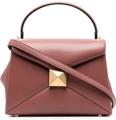 Valentino Garavani Leather Stud Bag In Ginger Bread