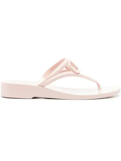 Valentino Garavani Vlogo Signature Thong Sandal In Pink