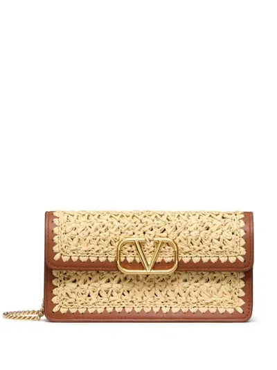 Valentino Garavani Women's Vlogo Signature Wallet W/strap In Natursell