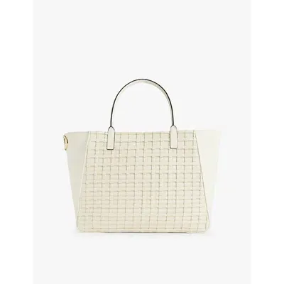 Valentino Garavani Womens Vlogo Leather Tote Bag Ivory