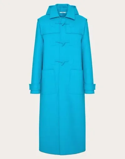 Valentino Duffel Coat En Laine Homme Sky Blue 50