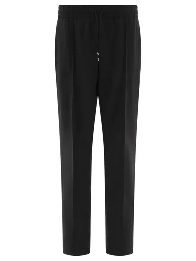 Valentino Wool Joggers In Black