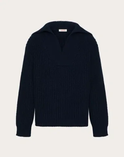 Valentino Wool Jumper In Blue