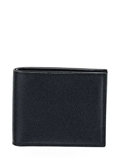 Valextra 4cc Wallet With Coin Purse In Black