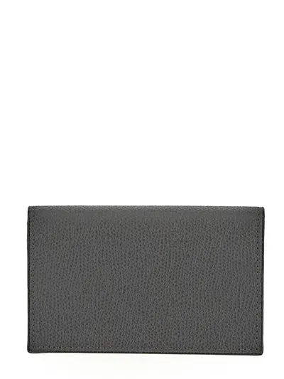 Valextra Card Case Onda In Gray