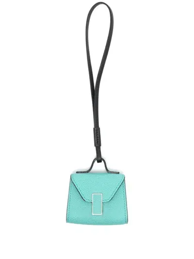 Valextra Iside Bag Charm In Green