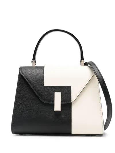 Valextra Iside Mini Leather Handbag In Black