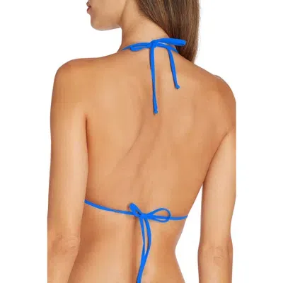 Valimare Ibiza Bandage Triangle Bikini Top In Blue