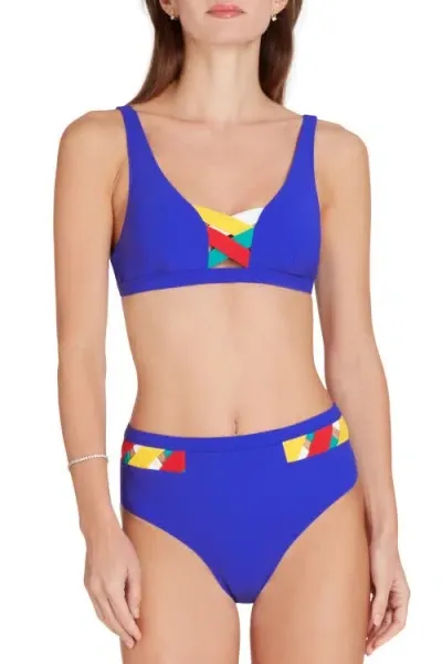 Valimare Martinique Bandage Bikini Top In Blue