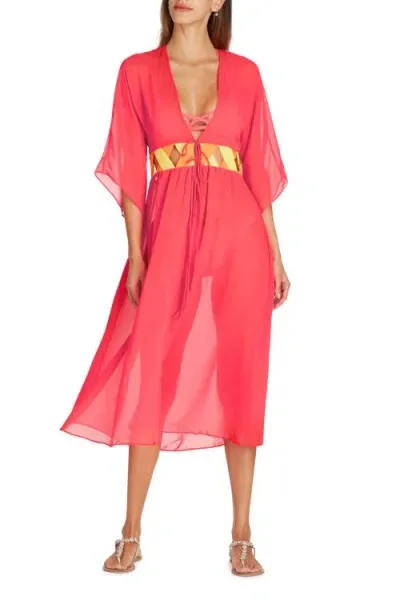 Valimare Rio Bandage Cover-up Robe In Coral