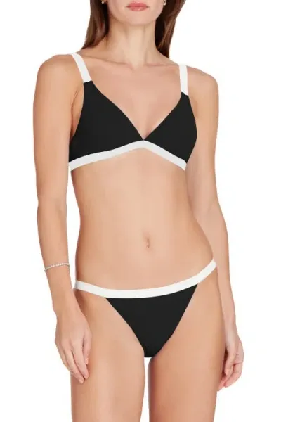 Valimare St Barths Colorblock Bikini Top In Black