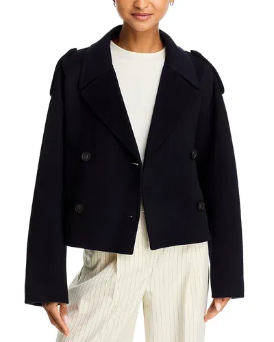 Vanessa Bruno Beran Wool Blend Jacket In Marine