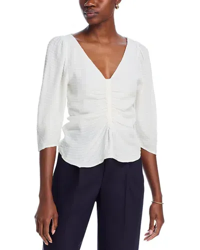 Vanessa Bruno Damien Ruched Blouse In Blanc