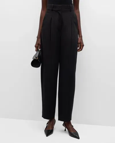 Vanessa Bruno David Pleated High-rise Pants In Noir