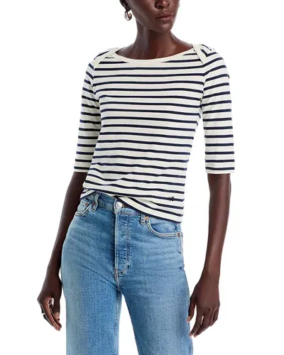 Vanessa Bruno Deauville Striped Top In Ecru/marine