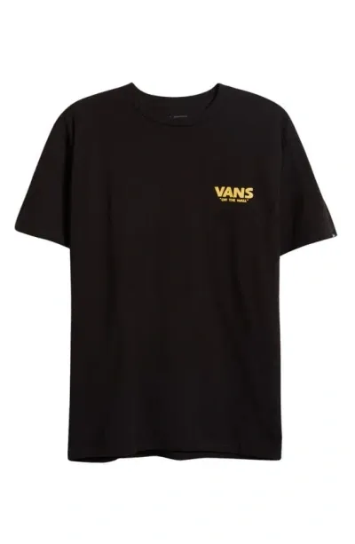 Vans Beer Float Cotton Graphic T-shirt In Black