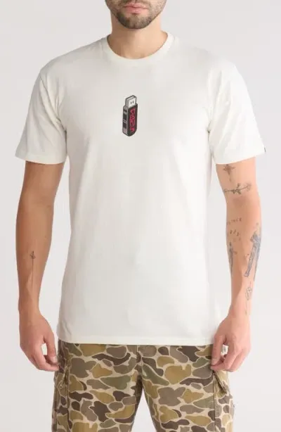 Vans Jump Drive Cotton Graphic T-shirt In Marshmallow