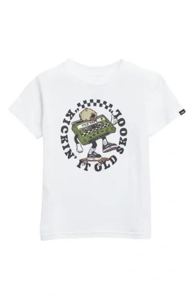 Vans Kids' Kickin' It Graphic T-shirt In White