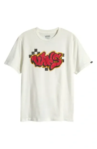 Vans Kids' Logo Graphic T-shirt In Marshmallow