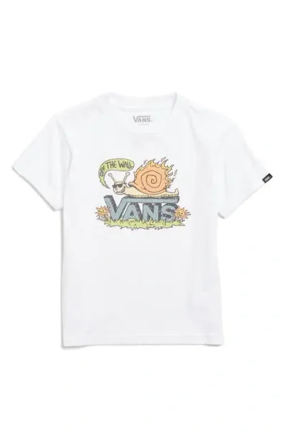 Vans Kids' Sick Snaily Cotton Graphic T-shirt In White