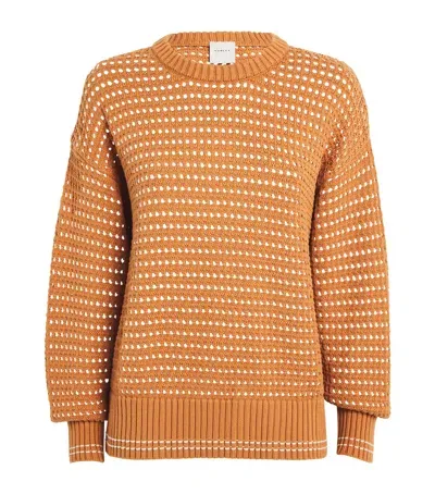 Varley Crochet-knit Fox Sweatshirt In Brown