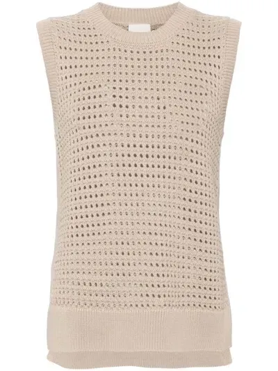 Varley Darin Cotton Knit Tank Top In Cashmere Stone