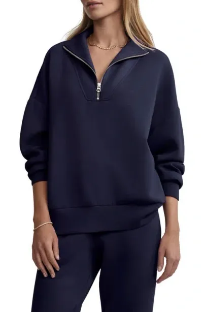 Varley Hawley Half-zip Sweatshirt In Blue