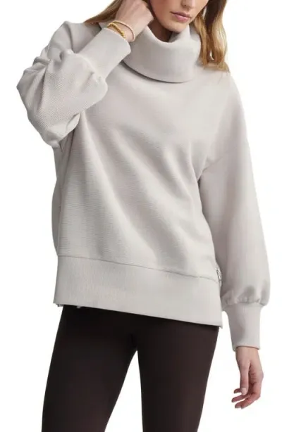 Varley Milton Cowl Neck Sweatshirt In Chateau Grey