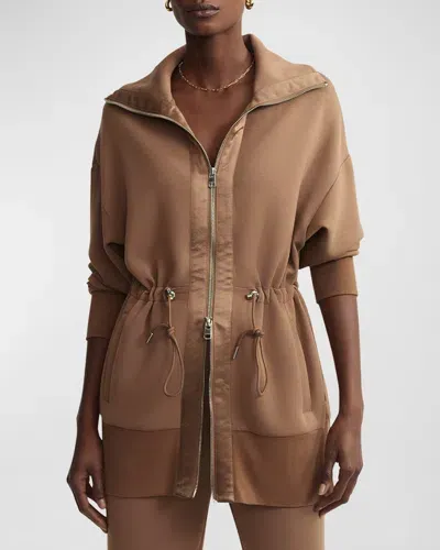 Varley Ridgefield Longline Jacket In Golden Bronze