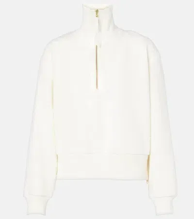 Varley Roselle Half-zip Fleece Sweatshirt In White