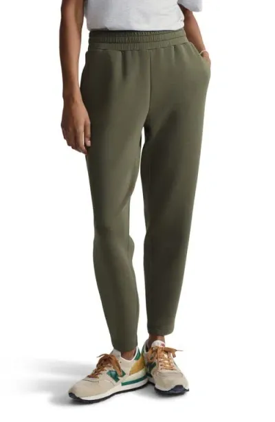 Varley The Slim Knit Ankle Pants In Olive Night