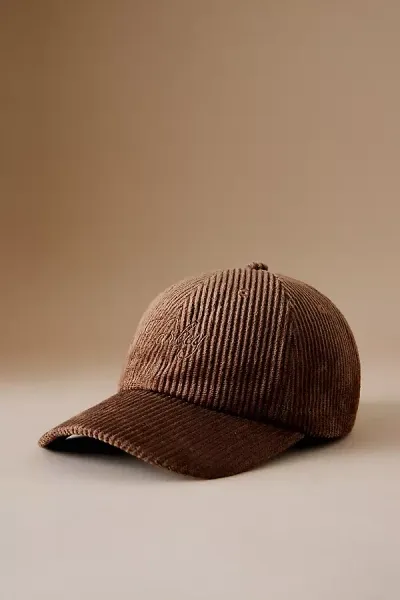 Varley Vickers Soft Cord Baseball Cap In Brown