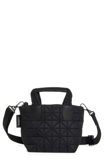 Veecollective Mini Vee Water Repellent Quilted Nylon Tote In Black