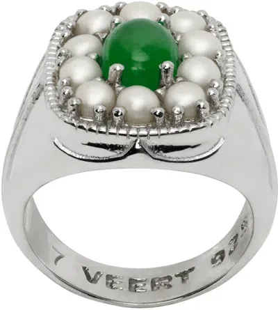 Veert The Royal Signet Ring In White Gold And Green