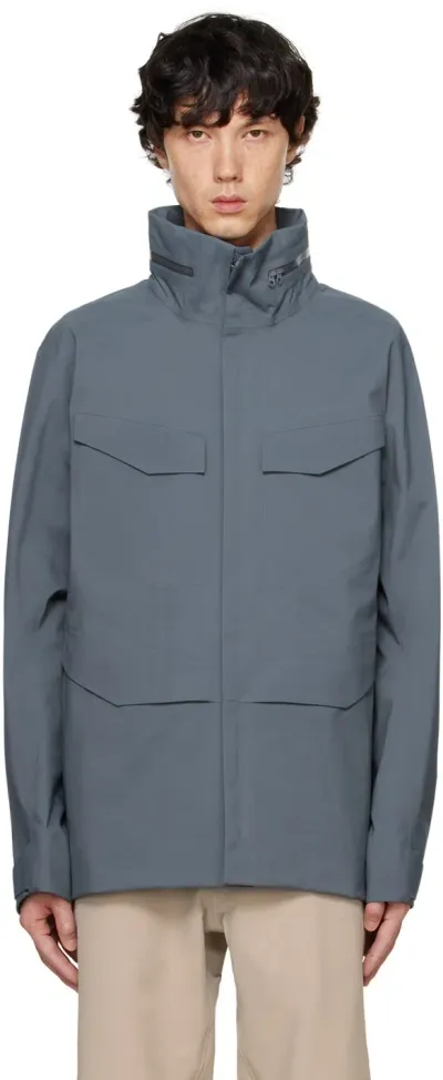 Veilance Blue Field Jacket In River