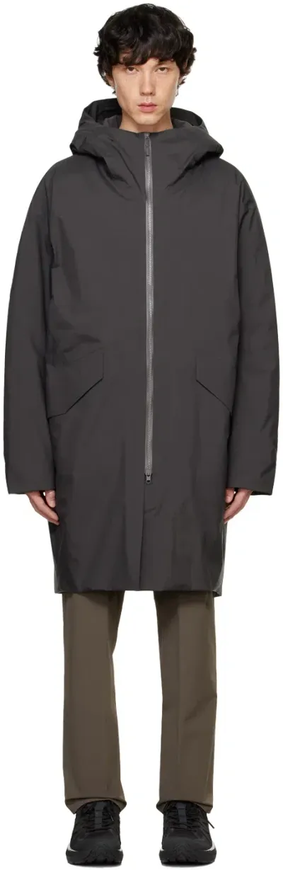 Veilance Gray Monitor Down Coat In Penumbra