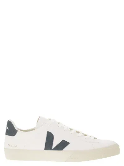 Veja Chromefree Leather Trainers In White/avio